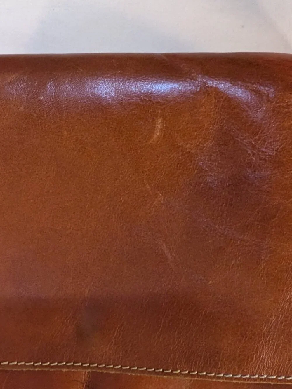 Patricia Nash Real Tooled Leather Gold Floral Clutch Purse